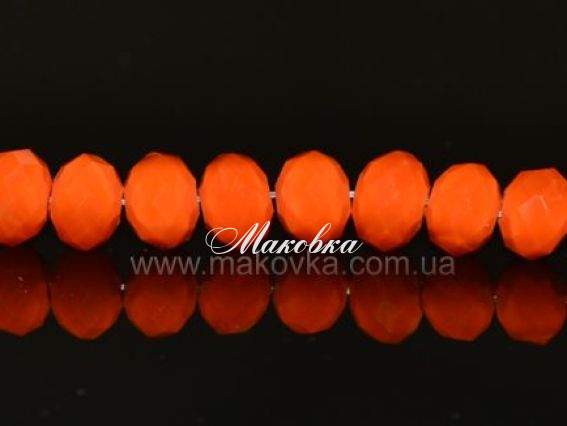 Кришталь 8х6 мм 07 помаранчева непрозора, 1 низка Кришталь 8х6 мм 07 помаранчева непрозора, 1 низка