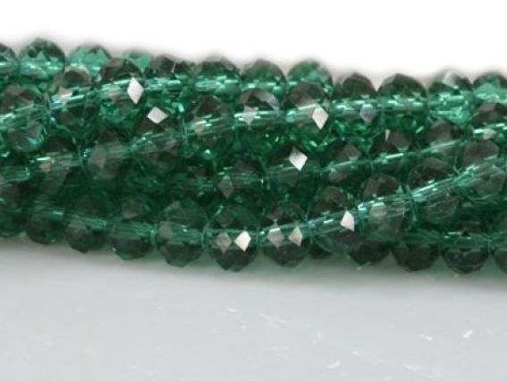 Хрусталь 8х6 мм №04 Emerald (зеленый изумруд), 1 низка Хрусталь 8х6 мм №04 Emerald (зеленый изумруд), 1 низка