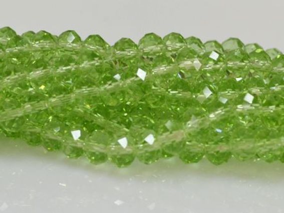 Хрусталь 8х6 мм №08 зеленый Peridot , 1 низка Хрусталь 8х6 мм №08 зеленый Peridot , 1 низка