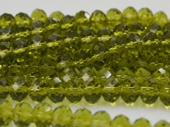 Хрусталь 8х6 мм 15 зеленый, 1 низка Хрусталь 8х6 мм 15 зеленый, 1 низка