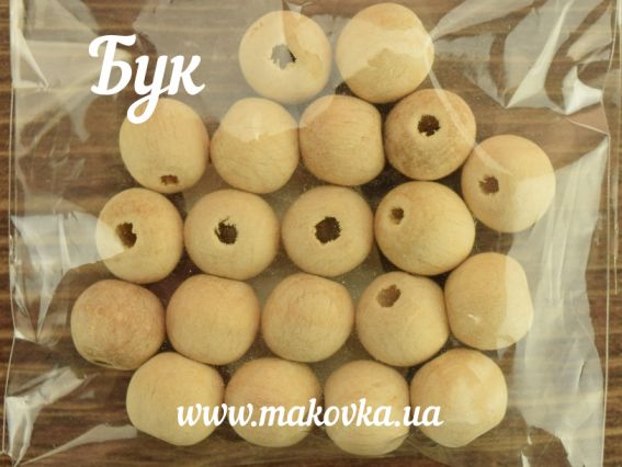 Набір намистин дерево 1,1 см, 20 шт/уп