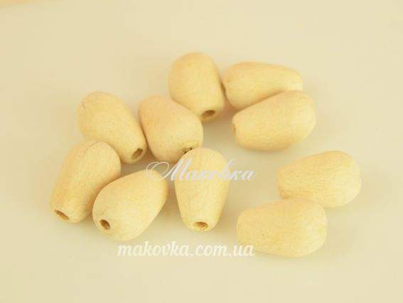 Набір намистин дерево Крапелька 15х10х5 мм, 10 шт Набір намистин дерево Крапелька 15х10х5 мм, 10 шт