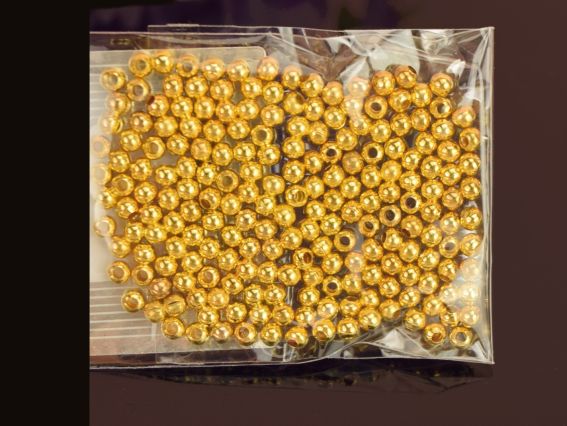 Металеві намистини №80 Куля, 3 мм, колір золото 10 гр Металеві намистини №80 Куля, 3 мм, колір золото 10 гр