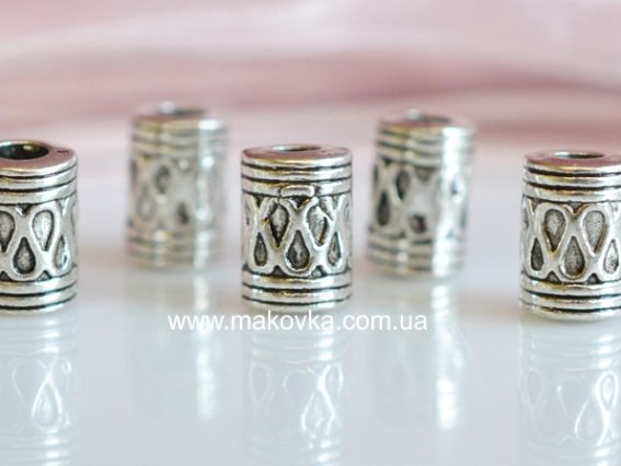 Бусины металлические №33 Египет Средняя 9 мм, античное серебро, 1 шт Бусины металлические №33 Египет Средняя 9 мм, античное серебро, 1 шт