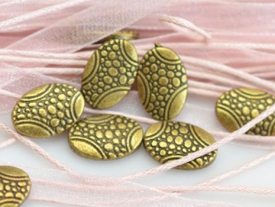 Металлическая бусина №38, Камушки 10х15 мм, античная бронза, 50 шт Металлическая бусина №38, Камушки 10х15 мм, античная бронза, 50 шт