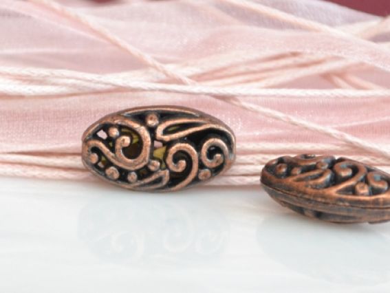 Металева намистина №46, Овальна Вінтаж-2, ажурна, 18х10 мм, антична мідь, 1 шт Металева намистина №46, Овальна Вінтаж-2, ажурна, 18х10 мм, антична мідь, 1 шт