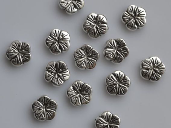 Бусина металлическая №02 Цветок, 10 мм, 50 шт Бусина металлическая №02 Цветок, 10 мм, 50 шт