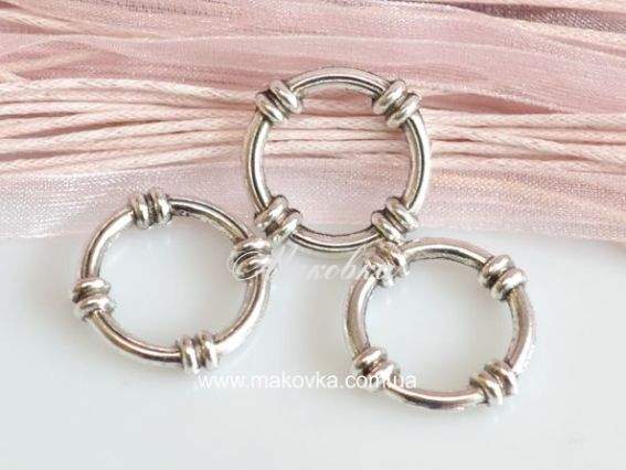 Металлическая соединительная бусина №04 Морская 19мм, античное серебро 50 шт Металлическая соединительная бусина №04 Морская 19мм, античное серебро 50 шт