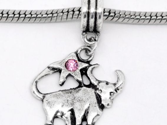 Бусина Пандора-стиля с подвеской Знак Зодиака Телец Бусина Пандора-стиля с подвеской Знак Зодиака Телец