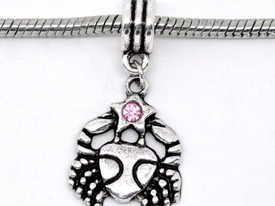 Бусина Пандора-стиля с подвеской Знак Зодиака Рак Бусина Пандора-стиля с подвеской Знак Зодиака Рак