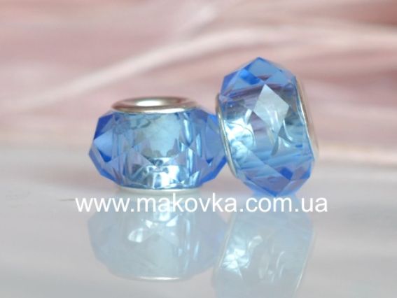 Бусина Пандора-стиля хрусталь 36 голубая Бусина Пандора-стиля хрусталь 36 голубая