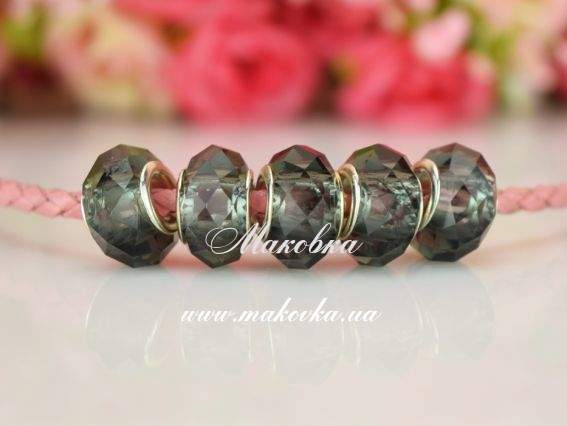 Бусина Пандора-стиля хрусталь 41 дымчатая Бусина Пандора-стиля хрусталь 41 дымчатая