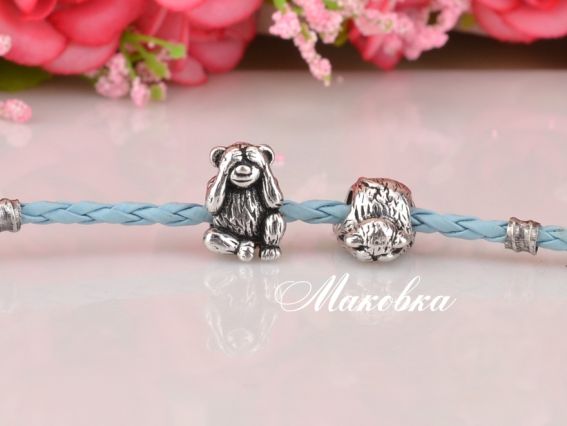 Бусина Пандора-стиля метал-я Обезьянка Ничего не вижу (МФ-113) Бусина Пандора-стиля метал-я Обезьянка Ничего не вижу (МФ-113)