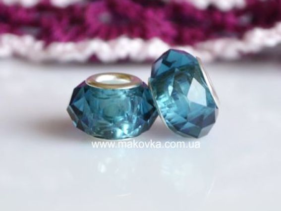 Бусина Пандора-стиля хрусталь 09 синяя (морская волна) Бусина Пандора-стиля хрусталь 09 синяя (морская волна)