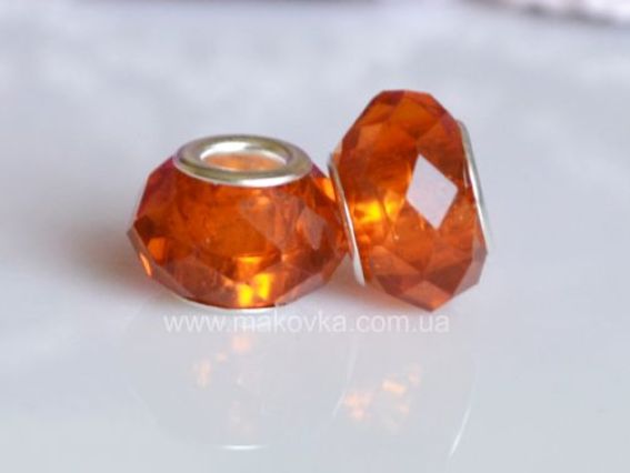 Бусина Пандора-стиля хрусталь 12 оранжевая Бусина Пандора-стиля хрусталь 12 оранжевая