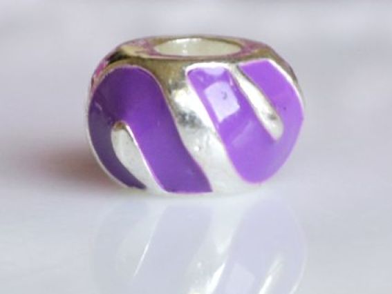 Бусина эмалевая ЭМ-04 сиреневая Бусина эмалевая ЭМ-04 сиреневая