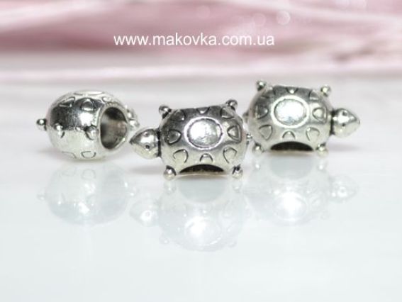 Бусина Черепашка фигурная пандора (МФ-05)  метал 