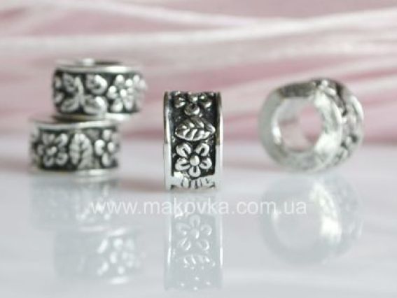 Бусина Пандора метал-я Фигурная Цветочная узкая (МФ-52) Бусина Пандора метал-я Фигурная Цветочная узкая (МФ-52)