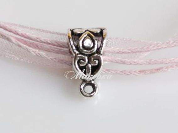 Бусина Пандора с колечком большая Бейл-05 античное серебро