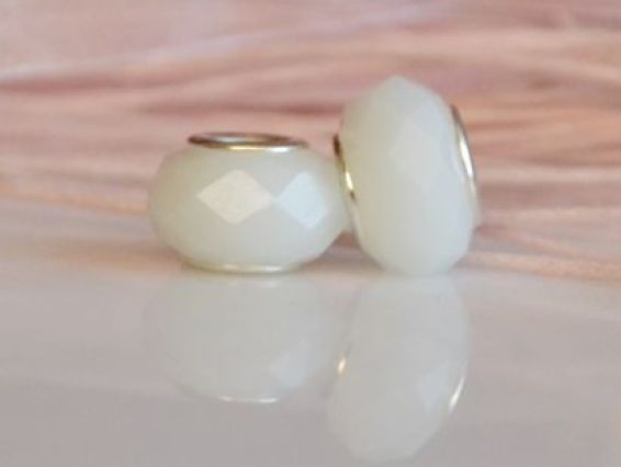 Бусина Пандора-стиля хрусталь 23 белая матовая Бусина Пандора-стиля хрусталь 23 белая матовая