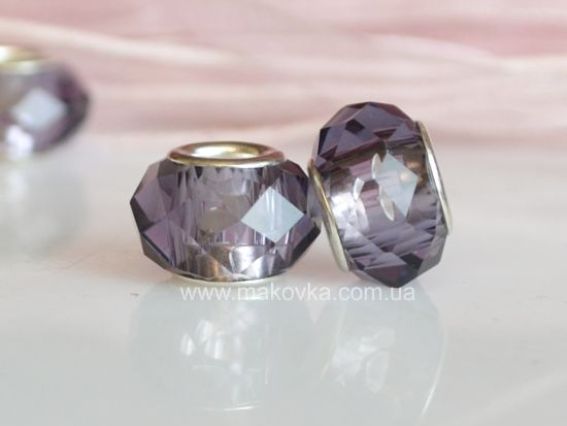 Бусина Пандора-стиля хрусталь 32 бледно-сиреневая Бусина Пандора-стиля хрусталь 32 бледно-сиреневая