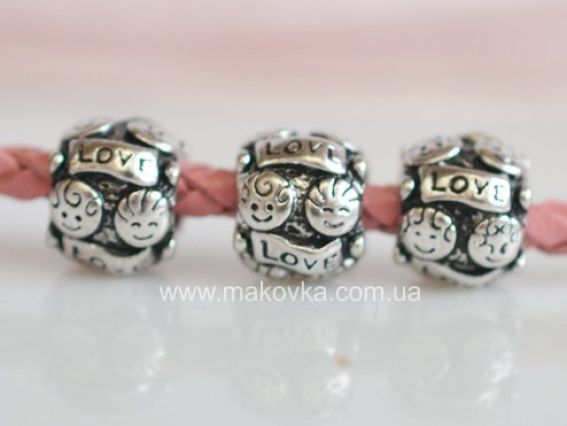 Намистина пандора-стилю метал Парочка love (МФ-105)