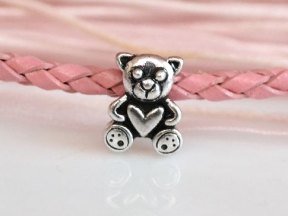 Бусина Пандора-стиля метал-я Мишка с сердечком (МФ-106) Бусина Пандора-стиля метал-я Мишка с сердечком (МФ-106)