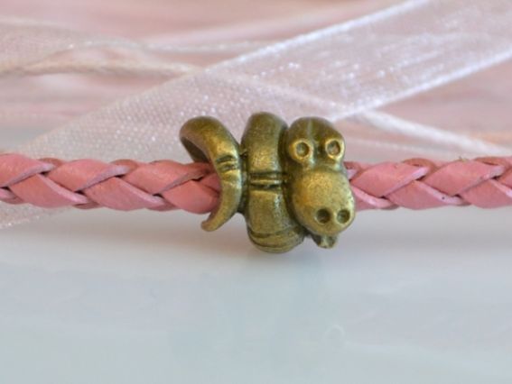 Бусина Пандора-стиля метал-я Змея-2 (МФ-92) бронзовая