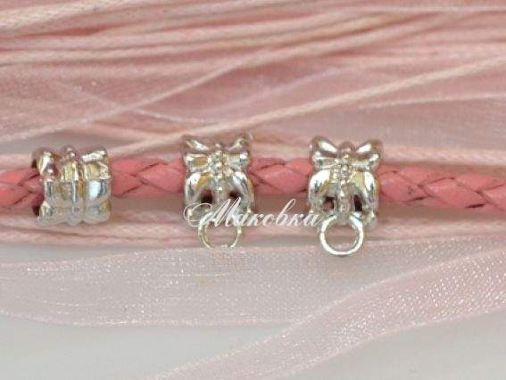 Бусина Пандора с колечком большая Бейл-08 платина