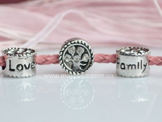 Бусина метал. со стразами №62 дерево белая Бусина метал. со стразами №62 дерево белая