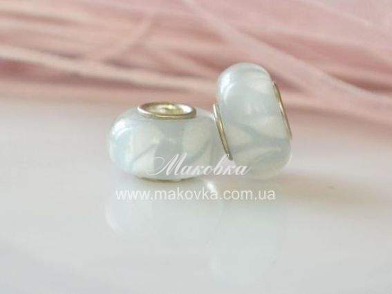 Бусина Евро Lampwork №47 бледно-голубая Бусина Евро Lampwork №47 бледно-голубая