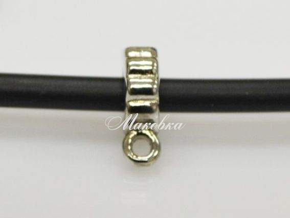 Бусина Пандора с колечком Бейл-01 платина Бусина Пандора с колечком Бейл-01 платина