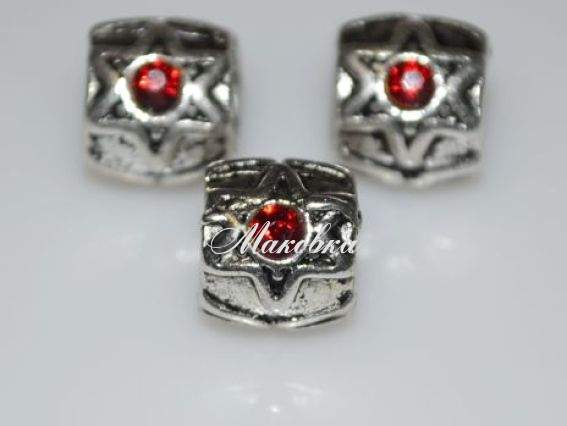 Бусина пандора метал. со стразами №16 звезда Бусина пандора метал. со стразами №16 звезда