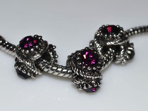 Бусина пандора метал. со стразами №18 Бусина пандора метал. со стразами №18