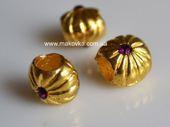 Бусина пандора метал. со стразами №22 лучики фиолет Бусина пандора метал. со стразами №22 лучики фиолет