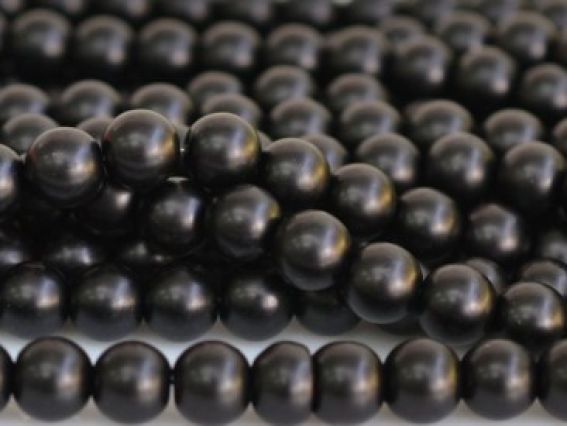 Матовый жемчуг 10 мм №01 черный