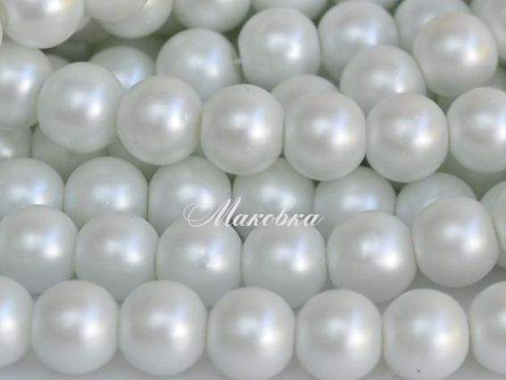 Матовый жемчуг 10 мм №02 белый