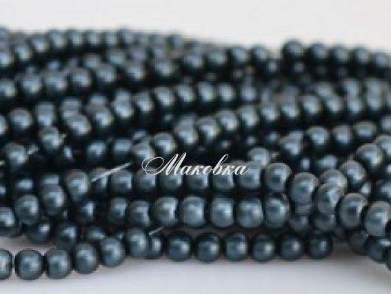 Матовый жемчуг 4 мм №01 темно-серый Матовый жемчуг 4 мм №01 темно-серый