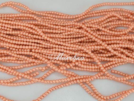 Матовый жемчуг 4 мм №26 персиковій, низка