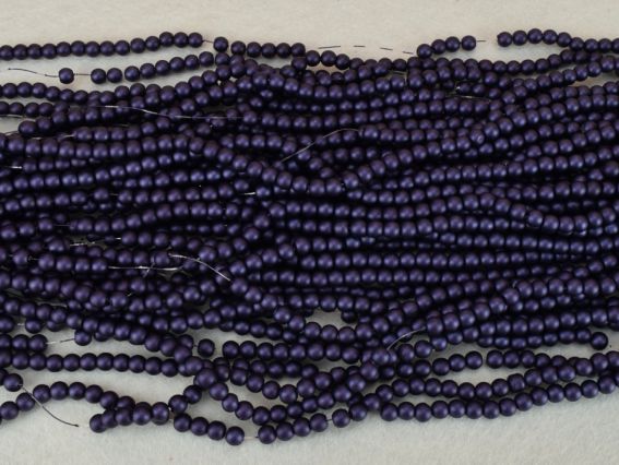 Намистини Матові перли 6 мм колір №10 темний чорнильний колір