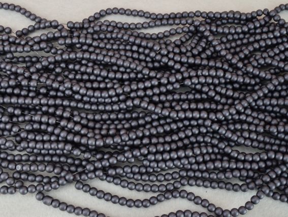 Намистини Матові перли 6 мм колір №10 темний сірий колір