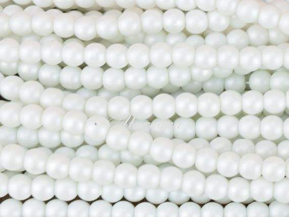 Матовый жемчуг 6 мм №35 белый, 1 низка
