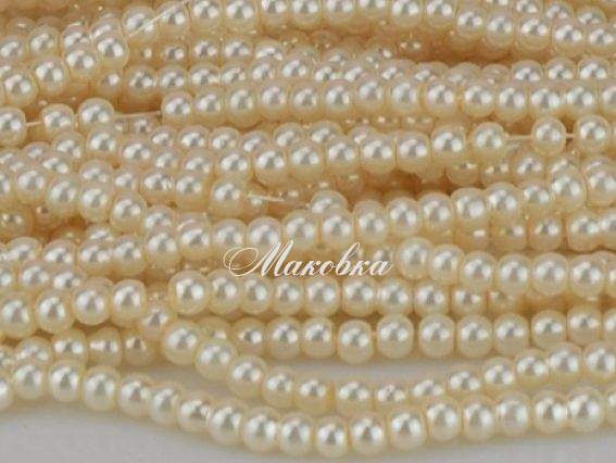 Перли 4 мм, №04 Beige Gold, низка