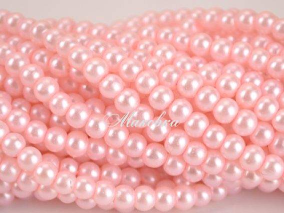 Перли 4 мм, №05 рожевий світлий ( light pink), низка