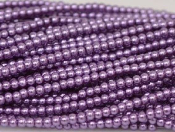 Жемчуг 4 мм, сиреневый №23, низка Жемчуг 4 мм, сиреневый №23, низка