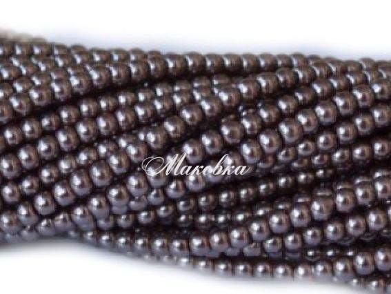 Жемчуг 4 мм, №39 коричневый Mocca , низка Жемчуг 4 мм, №39 коричневый Mocca , низка