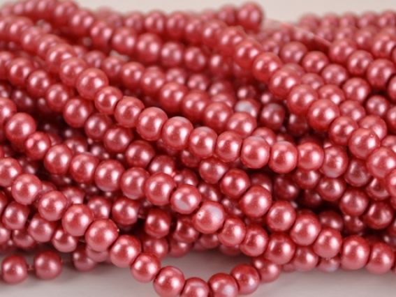 Перли 4 мм, №36 Винний червоний, низка