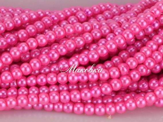 Перли 4 мм, №61 Rose рожевий, низка Перли 4 мм, №61 Rose рожевий, низка