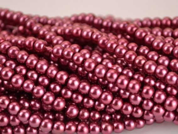 Жемчуг 4 мм, №77 Виноградный бордовый, низка Жемчуг 4 мм, №77 Виноградный бордовый, низка