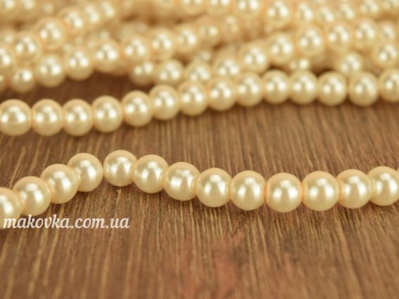 Жемчуг 6 мм, №22 Lotus Pink , низка